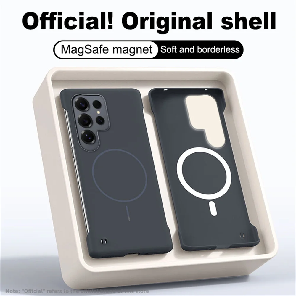 Magsafe Slim Frameless Matte Phone Case with Wireless Charging Capability