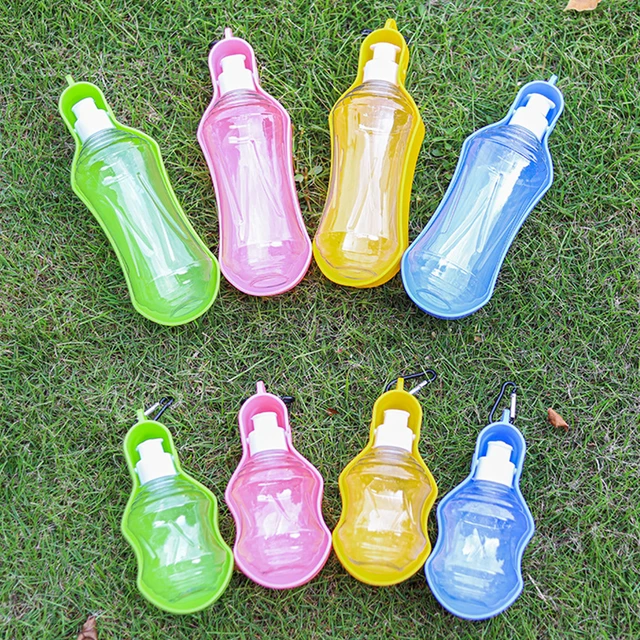 250/500ML Dog Water Bottle Folding Drinker Plastic Portable Water Bottle Pets Outdoor Travel Drinking Water Feeder Bowl for Dogs 3