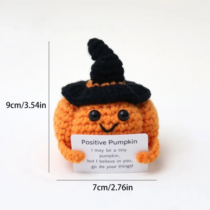Halloween Ghost Cute Crochet Positive Energy Christmas Dolls Pocket Plush Knitted Doll Chrisrtmas Gifts Halloween Home Decor