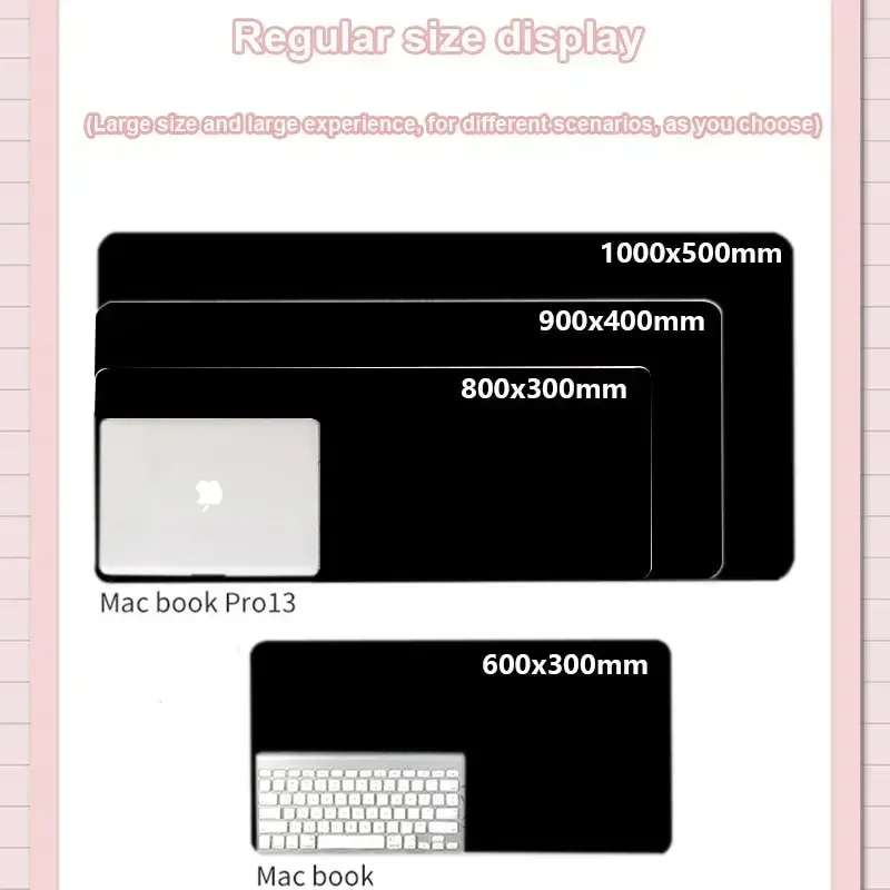 لوحة ماوس ألعاب أنيمي رمادية كبيرة