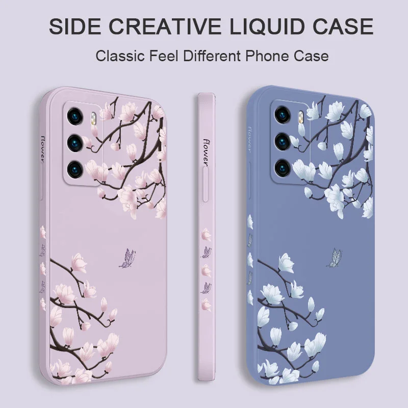 Tree Branch Design Liquid Silicone Phone Case - Sleek and Durable Cover