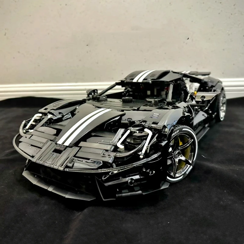 Customized Bright Black MOC MKI I GT40 Sport Car 1:8 Model 3058pcs