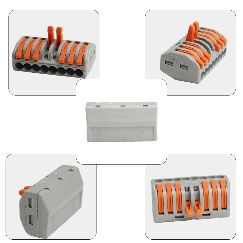Mini Fast Wiring Cable Connector HC222-412 413 414 415 418Type Universal terminal block plug-in Electrical Fast wire separator wire connectors