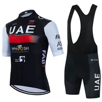 UAE Cycling Jersey Set 2023 Man's Team Short Sleeve Cycling Clothing MTB Bike Uniform Maillot Ropa Ciclismo Summer Bicycle Wear 1