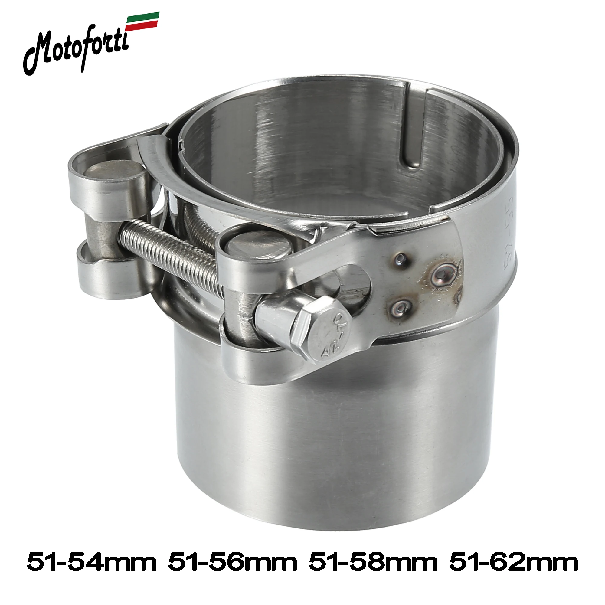 Riduttore Per Tubo Di Scarico Moto - Adattatore 51 Mm A 54 Mm In Acciaio Inox, Per Accessori Scarico - Foto 9