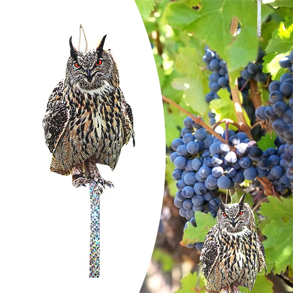 

Bird Scarer Acrylic Fake Owl Bird Repellent Reflects Hanging Bird Control Owl Decor For Garden Yard Pest Control Scarecrow