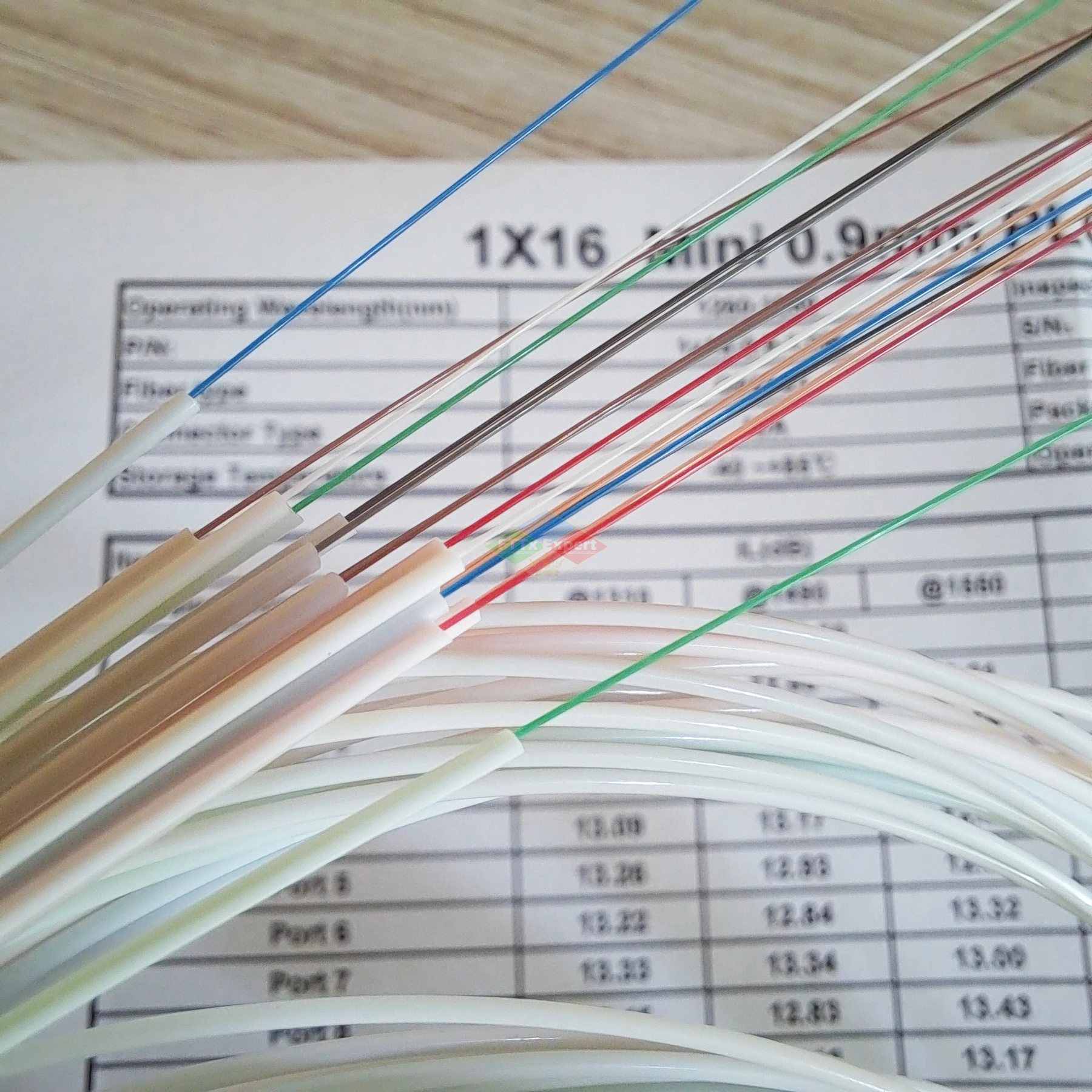 10pcs/lot 1x2 1x4 1x8 1x16 fiber optic PLC splitter without connector cable 0.9mm Mini Blockless 2,4 Ports PLC Splitter