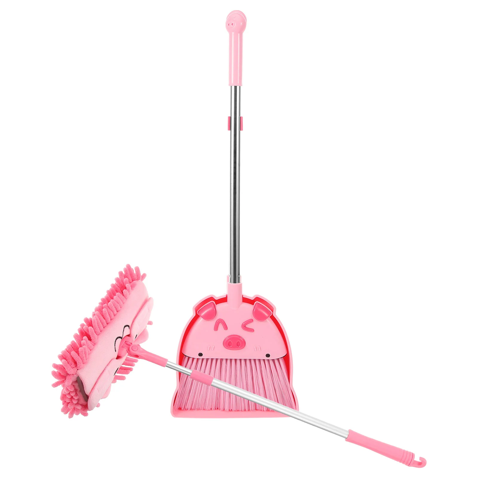 

Kid Cleaning Set Toddler Broom Mop Tool Pretend Play Children Housekeeping Kit Gift Pink
