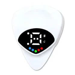 Compact 2-in-1 Guitar Pick and Tuner with 12-Tone Equal Temperament (Pick Tuner)