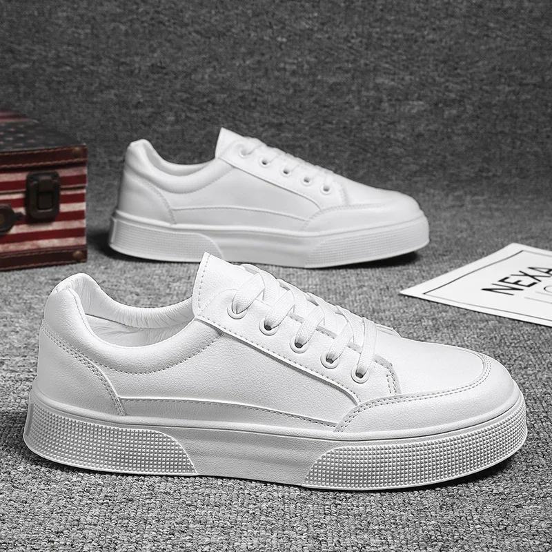 Men's New Fashion Trend Low White Shoes Sneakers Men's Shoes Spring and Summer Canvas Breathable Casual Board