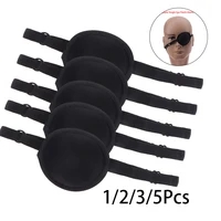 1/2/3/5Pcs Pirate Eye Patch Soft Comfortable Black Color Simple Durable Eye Pad Single Eye Patch For Men Adults 1