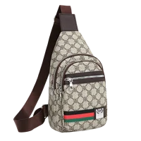 Sac messager multifonction pour hommes, sacs de poitrine en tissu à bandoulière, sac à main décontracté avec trou pour écouteurs 2