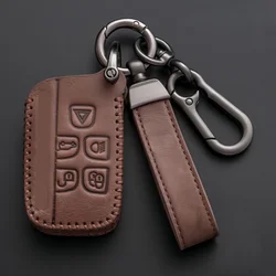 Premium Leather Car Remote Key Case Cover (Brown)