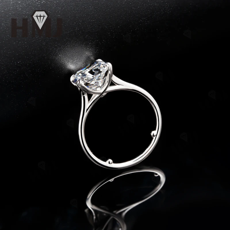 3ct Verlobungsring mit Laborgezüchtetem Diamanten DEF-Farbe VS/VVS-Reinheit Kissenförmiger Schliff CVD HPHT Echtes 14K Gold Ultimativer Glanz Brautschmuck – Detail 13