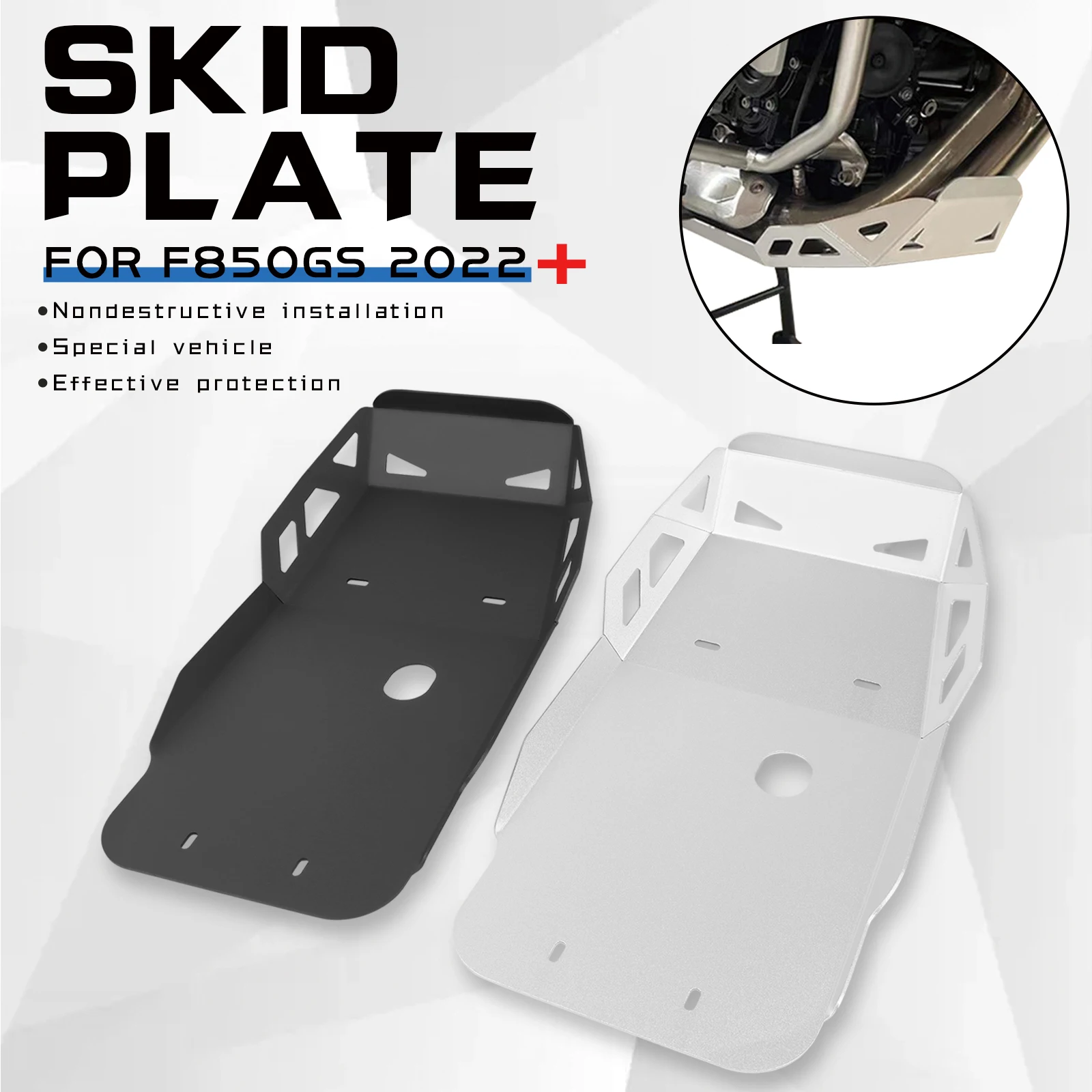 

Для BMW F750GS F850GS F850 750 GS Adventure 2022-2023 Защитная крышка двигателя мотоцикла, нижняя противоскользящая пластина, защита шасси
