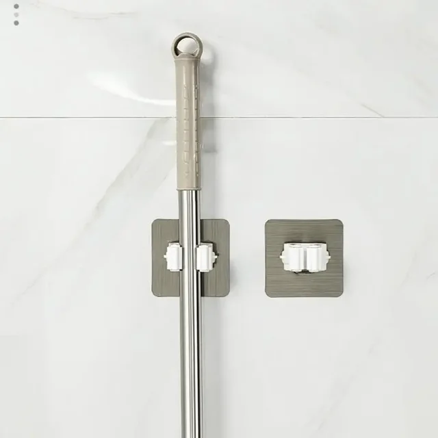 Organizador de Mop Adhesivo | Soporte Pared para Escobas sin Taladro