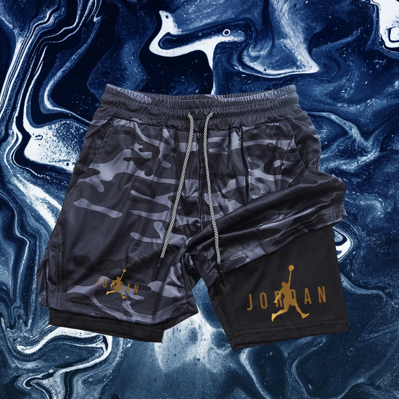 מכניות דחיסה לספורט קז'ואל לגברים לביצועים בחדר כושר, תרגול וריצה, מכניות ספורט דו-באחד