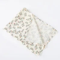 Cotton Swaddle Blanket Baby Blanket Floral Print Muslin Diaper Swaddle New Born Crinkle Fabric Baby Born Stroller Cover 2
