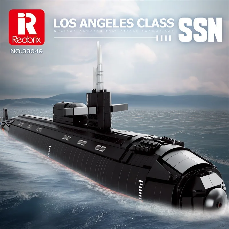 

33049 2988pcs Military Los Angeles-class SSN Building Blocks Assembling MOC Nuclear Submarine Bricks Children's Toys Gift Set