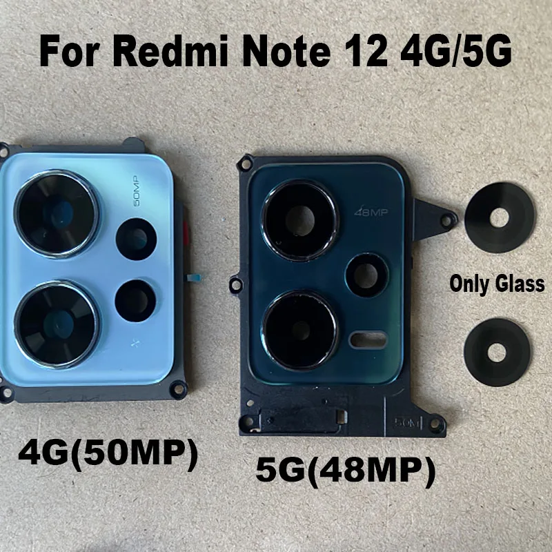 Lentille En Verre Pour Caméra Arrière Xiaomi Redmi Note 12 Pro 5G - Noir - Neuf - Réf. A-035-13-05