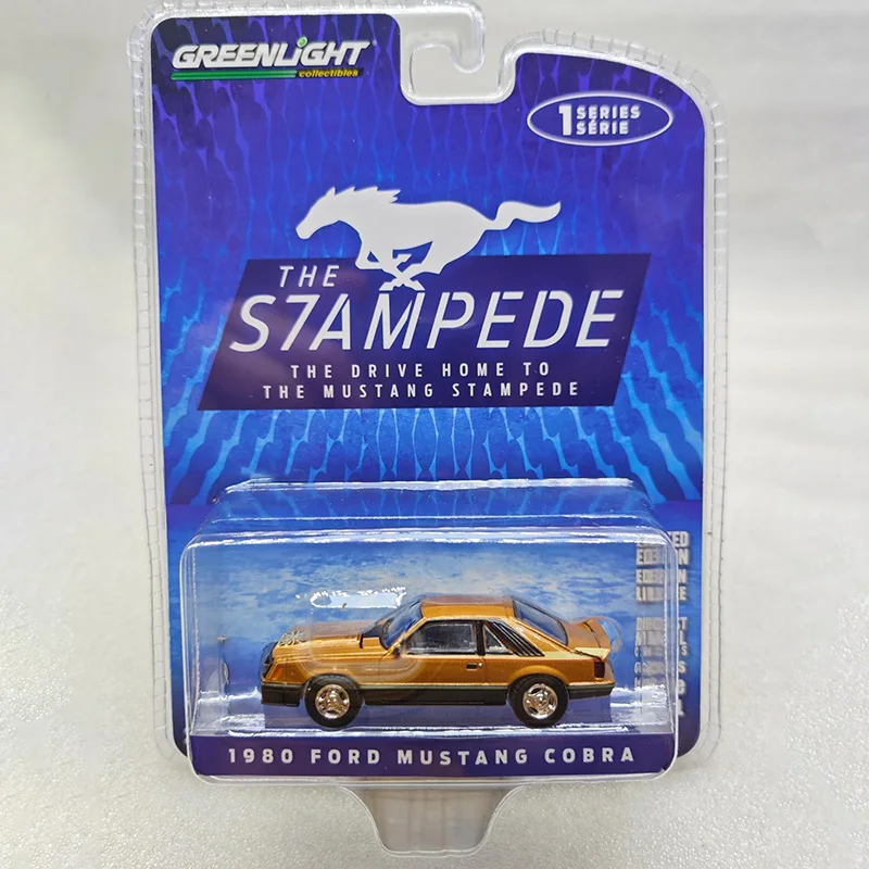 Diecast 1:64 Scala 1 -1980 Ford Mustang Lega Modello Di Auto Collezione Souvenir Display Ornamenti Giocattolo Del Veicolo