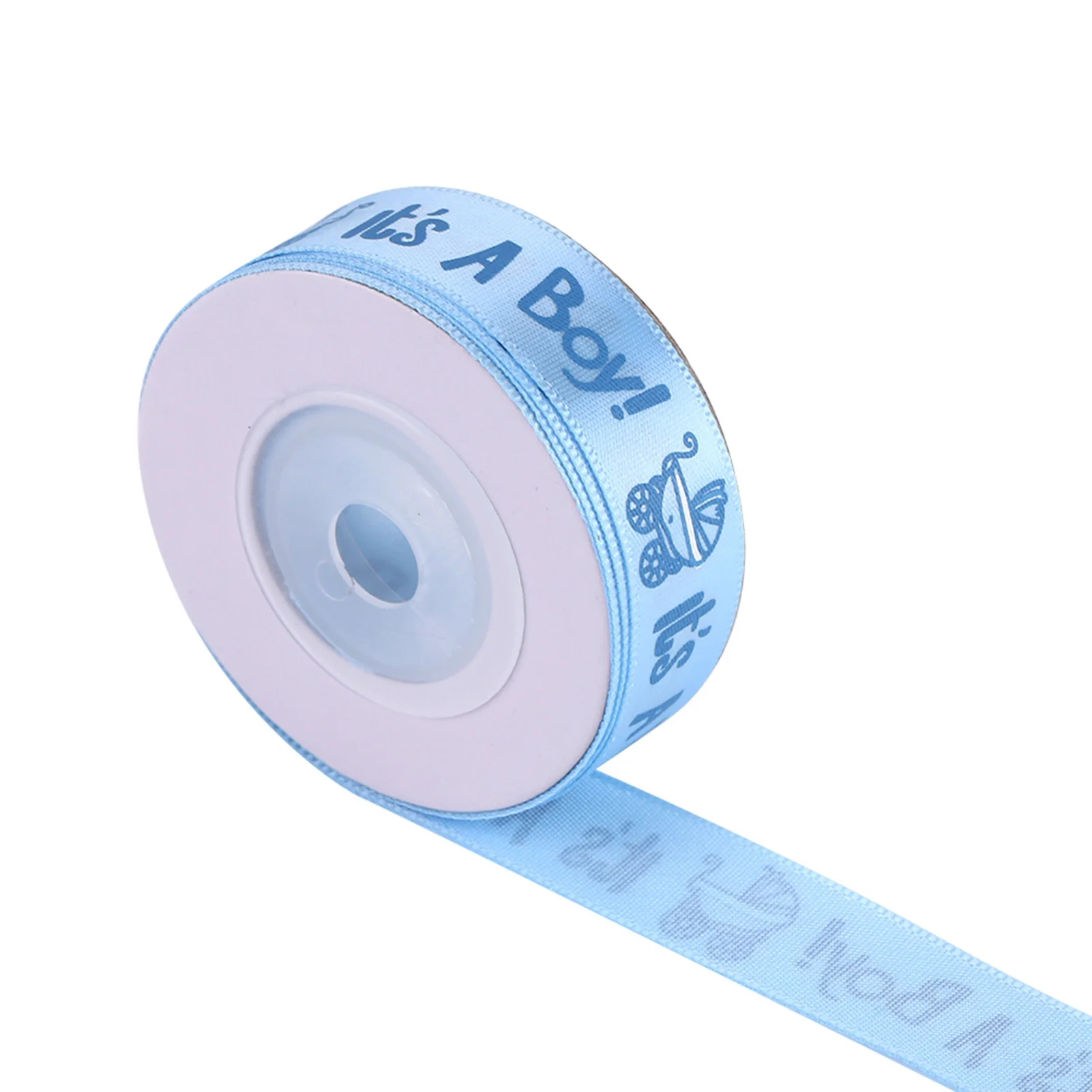 

10Yards/Roll IT IS A BOY Baby Shower Christening Party Favor Gift Stain Ribbon Blue Pink