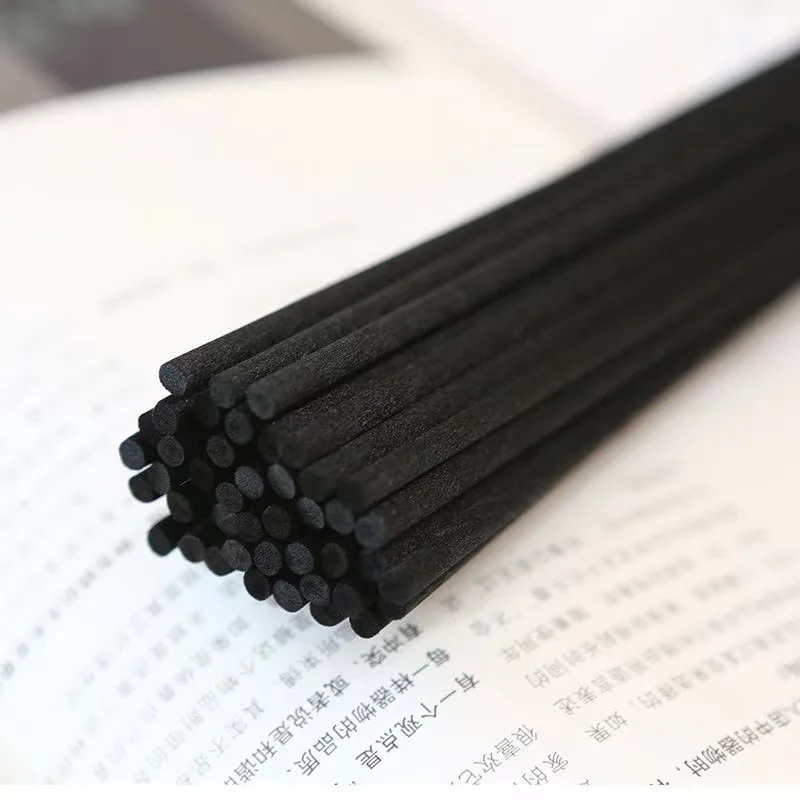 500PCS 3/4/5MM X L40/35/30/22/19CM Premium Black Fiber Diffuser Sticks ,Rattan Reed Sticks For Fragrance Top Quality