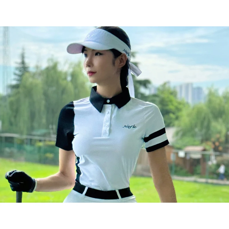 Summer Golf Women's Short Sleeves Breathable and Slimming Outdoor Leisure Sports