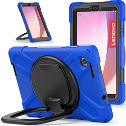Enhanced Tablet Case Armor with 360° Rotating Stand - Shockproof Protection for Xiaoxin Pad Pro 2022 (Blue)
