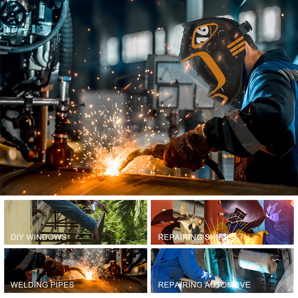 HZXVOGEN 220V Semi-automatic Welding Machine 4 IN 1 MIG Gas Gasless No Gas ARC TIG 2T 4T IGBT INVERTER TIG MMA Stick MIG Welder