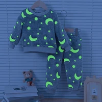 Baby Boys Autumn/Winter Plush Night Fluorescent Home Fur Baby Warm Pajama Set Fashionable and Comfortable Child Accessories 3