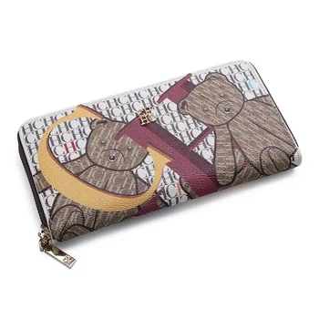 CH Brand Pattern Printing Design Ladies Wallet Fashion Classic Women Small Wallet Standard Wallet Pure Color Design Multil 1