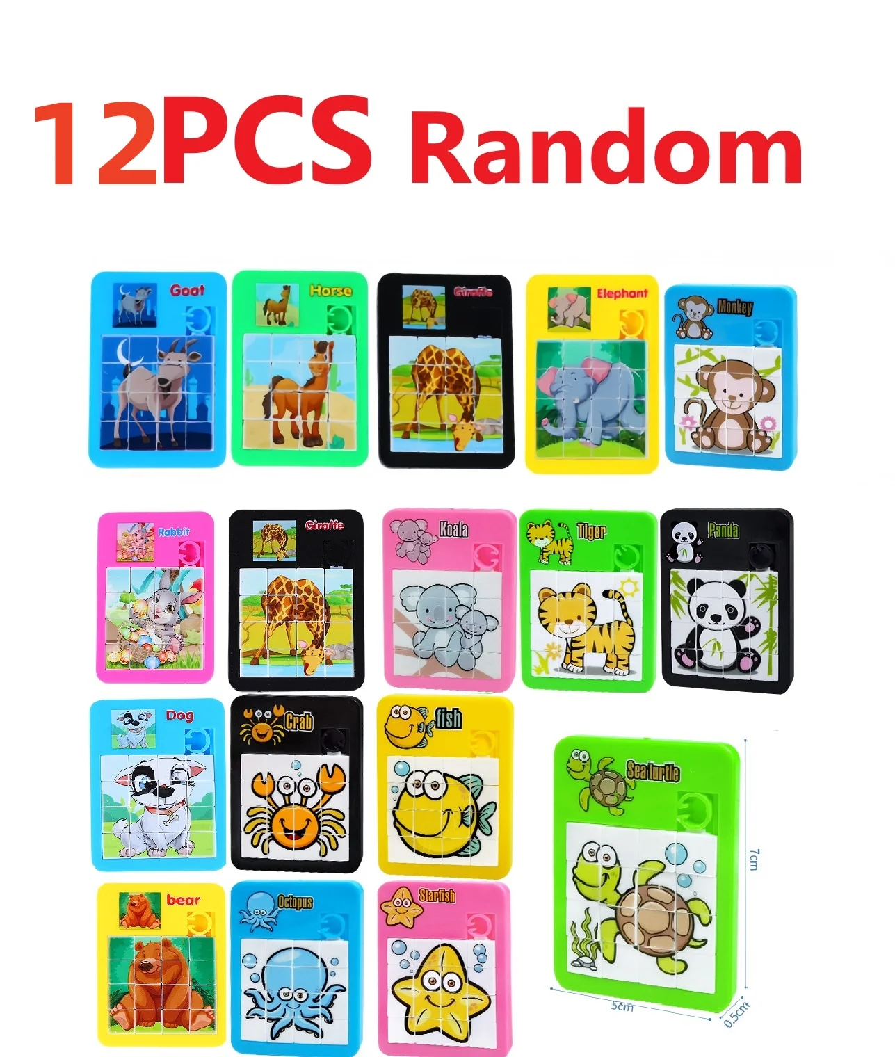 Animal-Themed Sliding Puzzle Game for Early Education – Fun and Engaging Gift for Kids