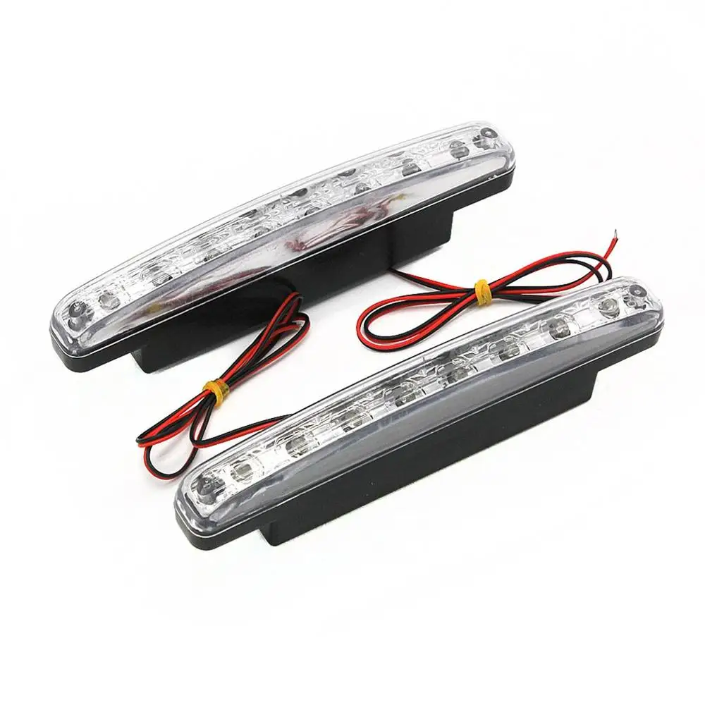 

8LED Daytime Running Light 12V Headlight Day Lights Auto Daytime Running Light DRL Fog Driving Bulb Singal Lamp