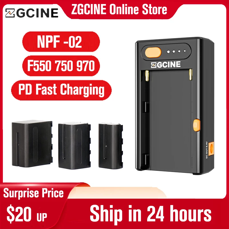 Zgcine Npf-02 Pd Caricabatteria Rapido Np-F550 Np-F750 Np-F960 Batteria F970 Per Sony Hvr-Hd1000 Hvr-Hd1000E Hvr-V1J