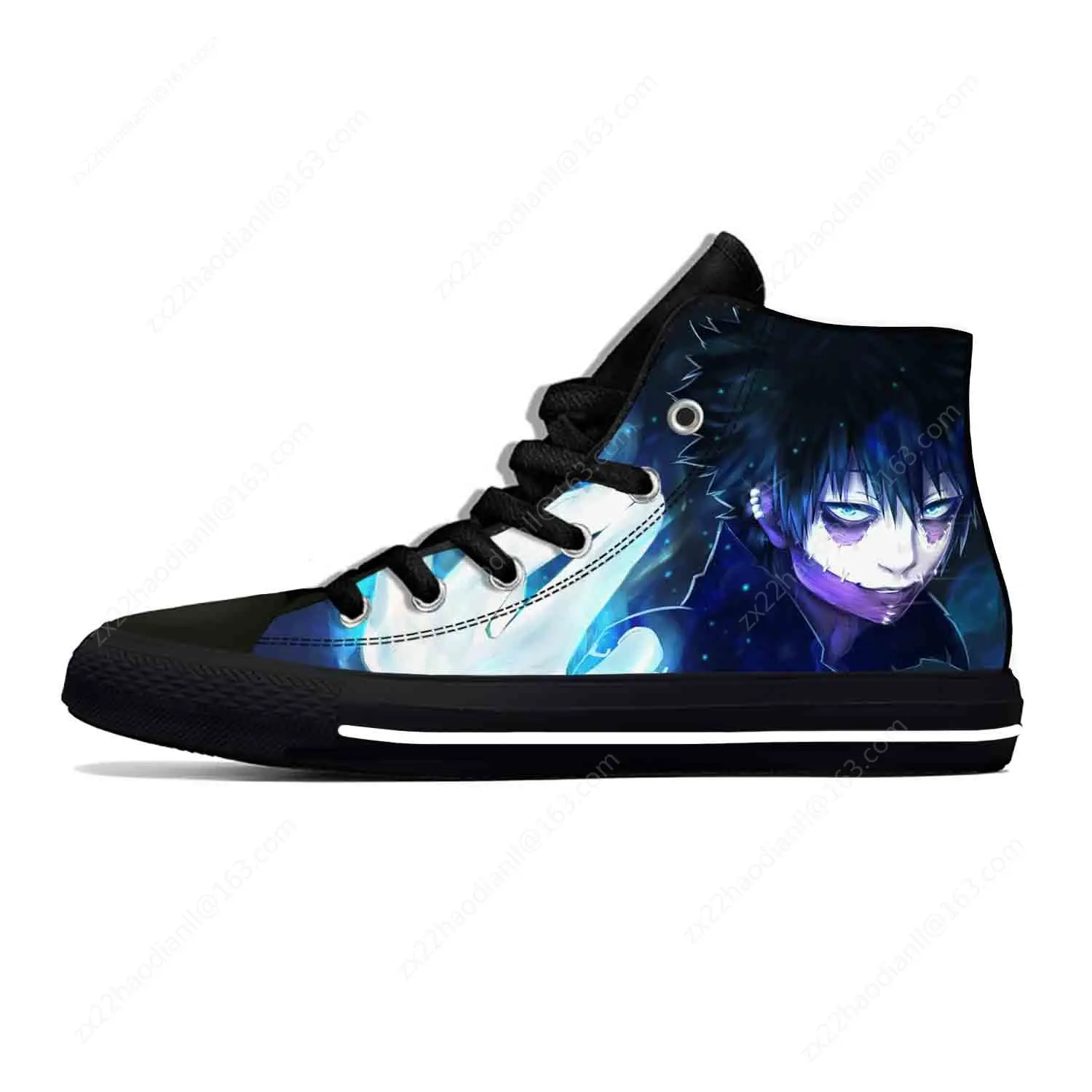 Japanese Anime Cartoon My Hero Academia Dabi Cool Casual Cloth Shoes High Top Lightweight Breathable 3D Print Men Women Sneakers 4