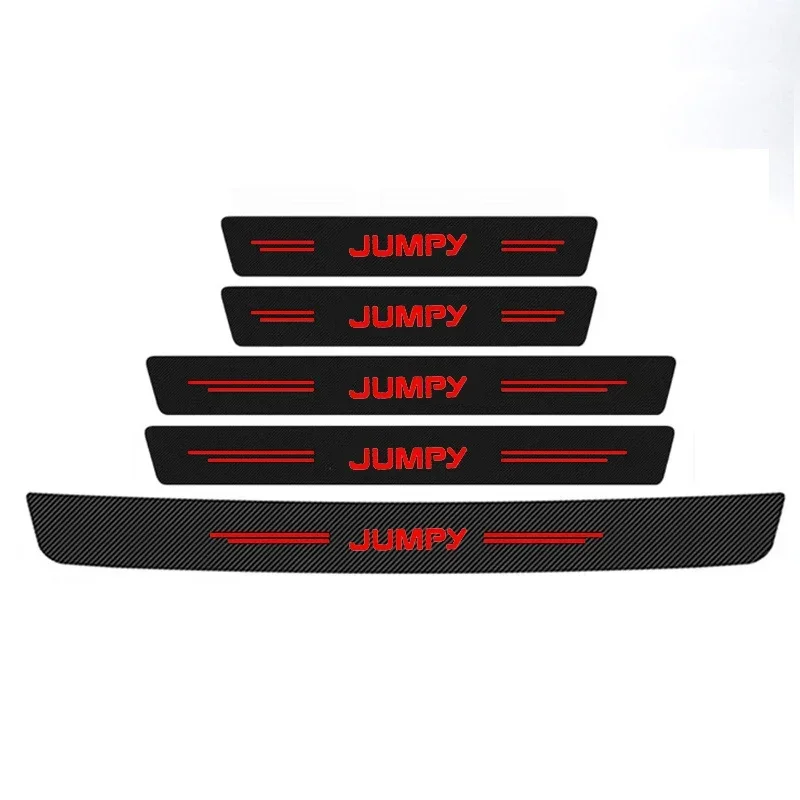 Durable Carbon Fiber Leather Car Door Sill and Trunk Protection Stickers