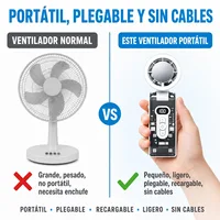 Ventilateur portable rechargeable avec refroidissement par semi-conducteur, 100 vitesses réglables, batterie de 1800 mAh et écran numérique LED, mini ventilateur pliable USB Type-C à main. 8