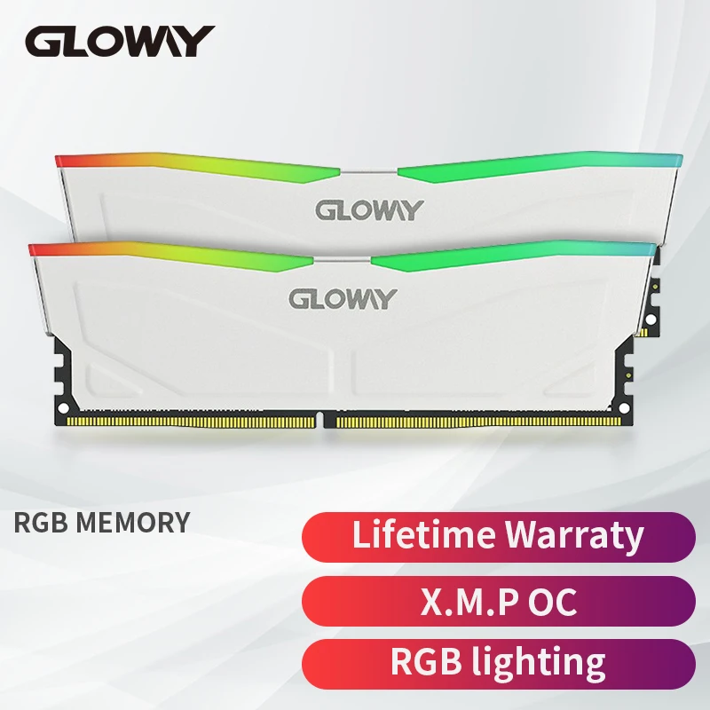 Desktop RAM Memory Gloway 3200mhz 3600mhz RGB DDR4 (8GBX2pcs) 16GBx2pcs For Computador Desktop