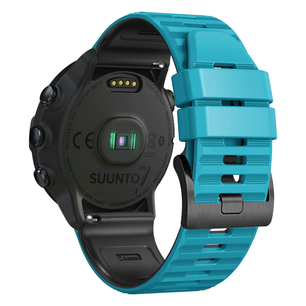 Silicone Watch Strap, 24mm Width, Enhanced Comfort and Style