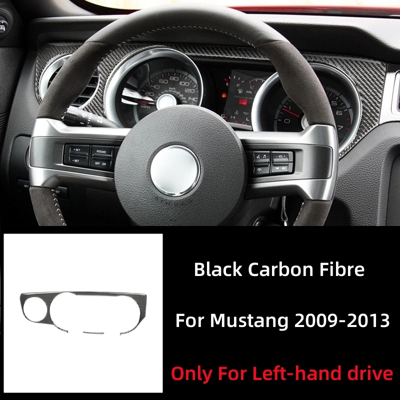 

For Ford Mustang 2009-2014 Accessories Carbon Fiber Modification Car Speedometer Surround Decoration Sticker Decal Trim Cover