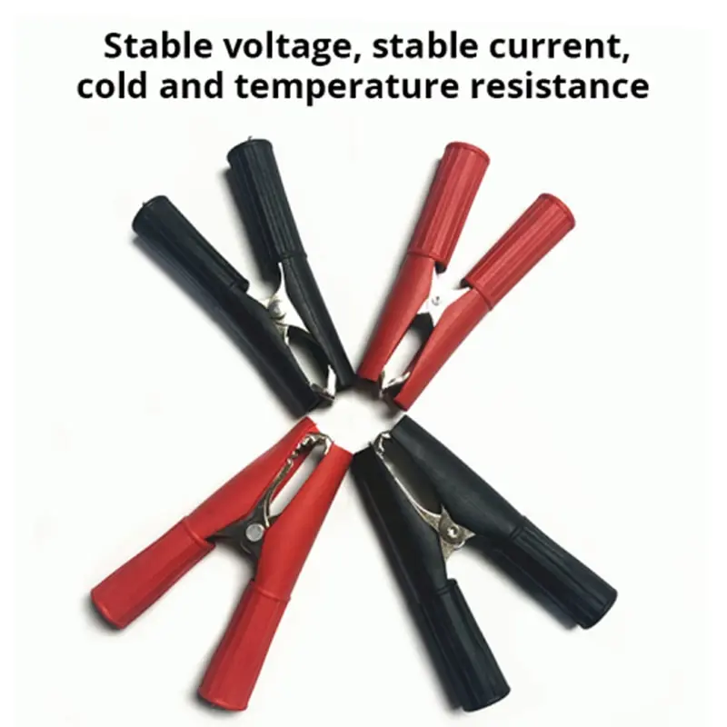 50A Toothed Small Large Crocodile Clip Battery Clip Charging High Power Inverter 2pcs alligator clips,test clip,test hooks clips