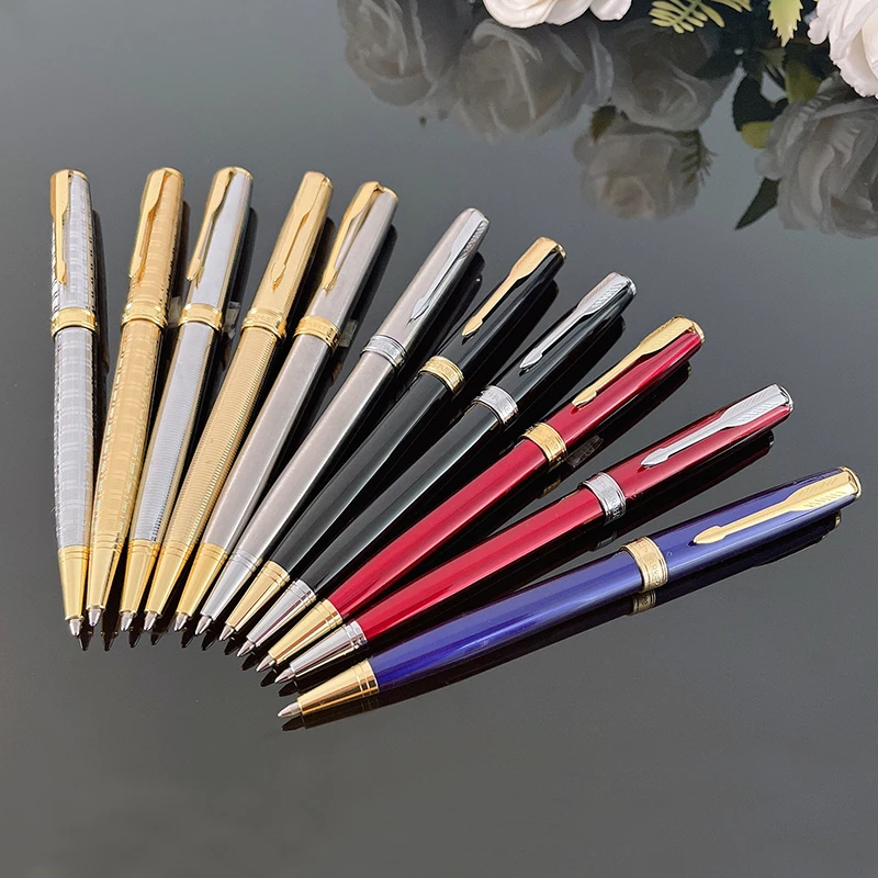 클래식 브랜드 PARKER 금속 볼펜 파란색 잉크 비즈니스 사무실 서명 볼펜