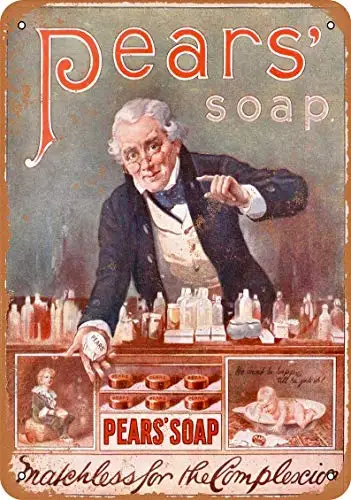 

1891 Pears' Soap 2 Vintage Look Metal Sign Retro Decor 8x12 Inch