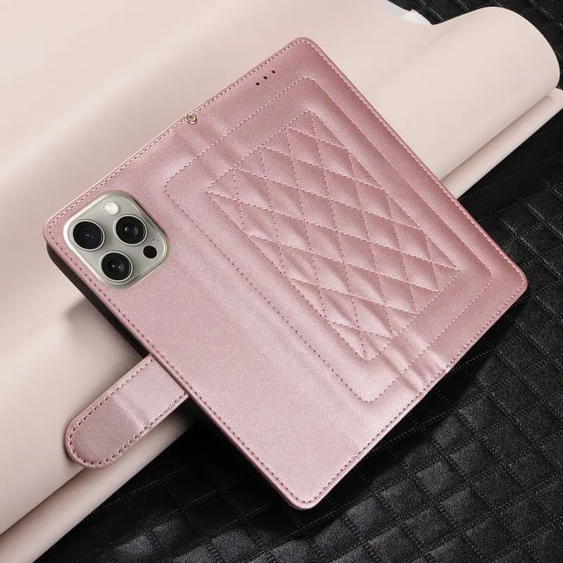 Coque de téléphone pour iPhone 16 15 14 13 12 11 Pro Max XR X XS Max 7 8 6 6S Plus Coque en cuir à rabat Portefeuille de luxe_voghion.com