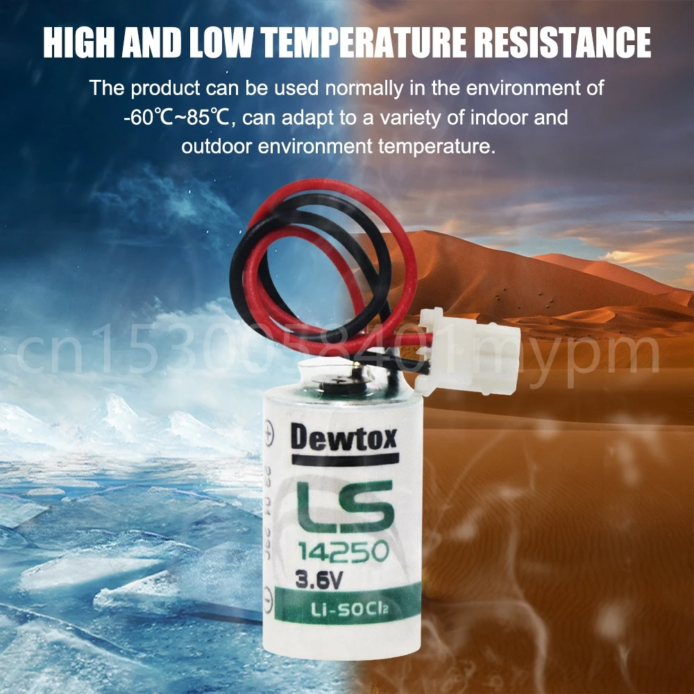 Lítio Ls14250 10 Batteria com Plug para ls Plc Cnc Machine Tools Medidor de Água a Gás 14250 r6 Sl35 Er14250 Bateria Pcs 3.6v 1200mah de - Image 6