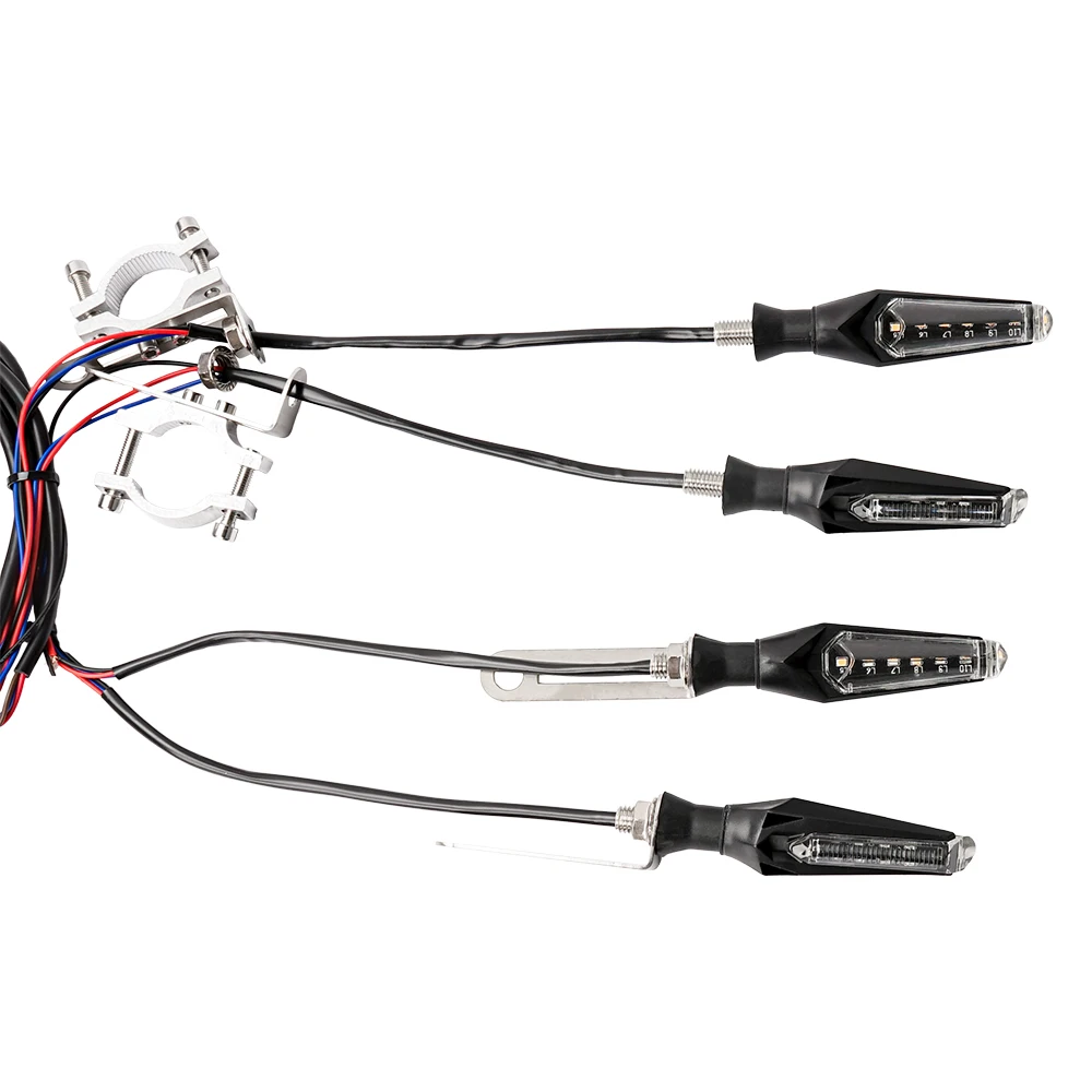LUNYEE 36V/48V E-Bike LED Light Set With Flashing Turn Signals & Switch – Complete Kit