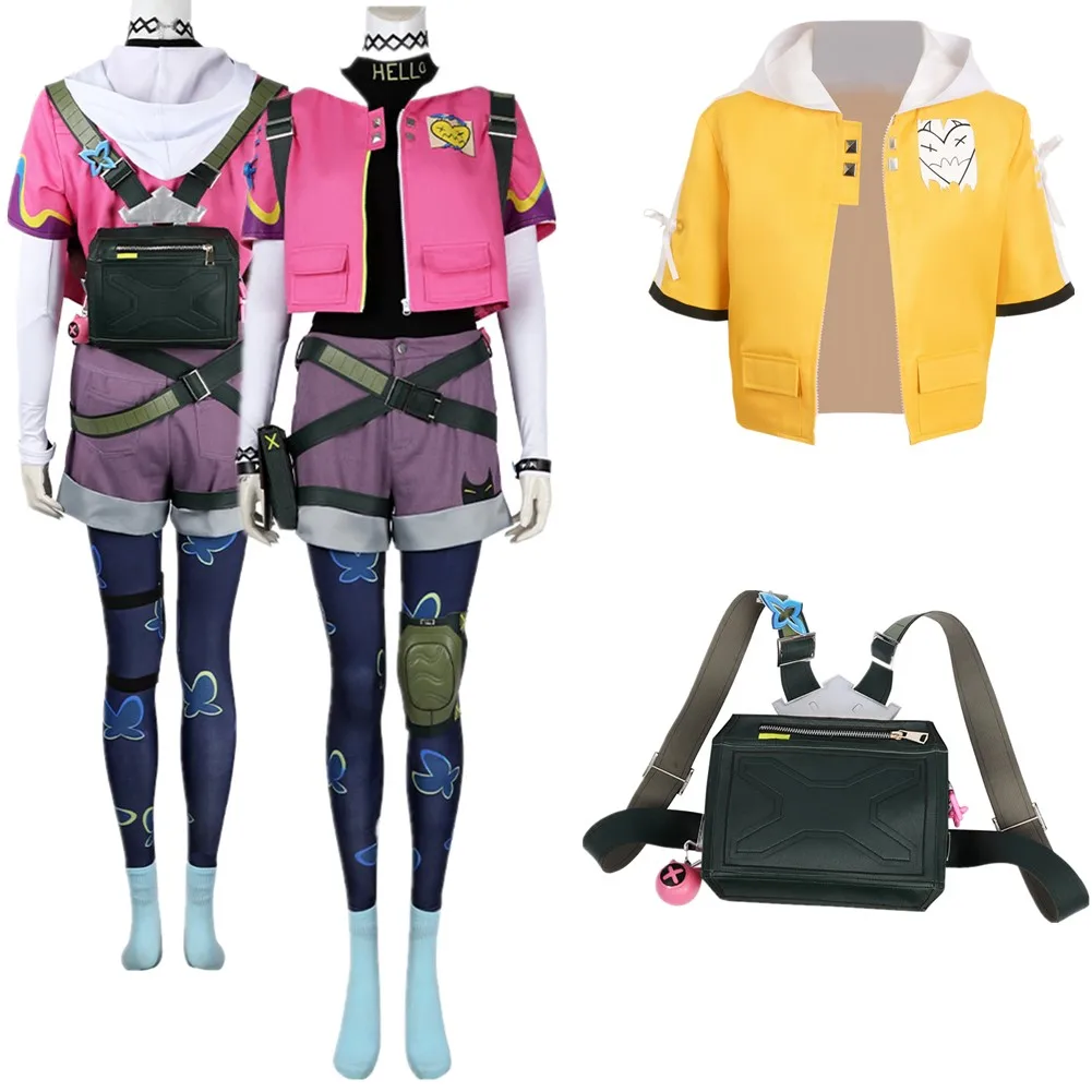 

Valorant Clove Cosplay Costume Bag Game Jacket Women Pants Coat Fantasy Outfits For Adult Halloween Carnival Party Roleplay Suit