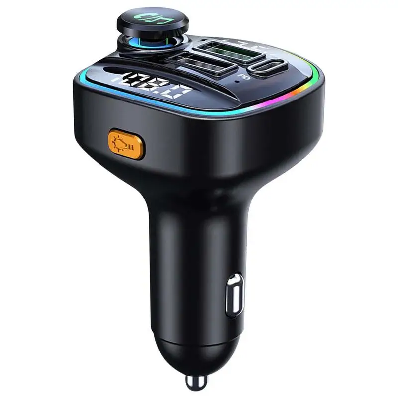 

Wireless Radio Transmitter For Car Car Wireless Adapter With USB C Port 5.0 FM Transmitter Hands Upgraded Wireless Radio Adapter