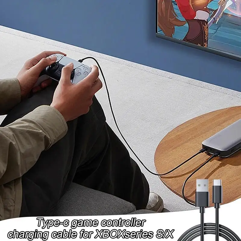 컨트롤러 충전 케이블, 플레이스테이션 Xboxseries S/X 게임패드 액세서리, USB C 타입 데이터 충전 케이블, 전원 코드, 1m, 2m, 3m
